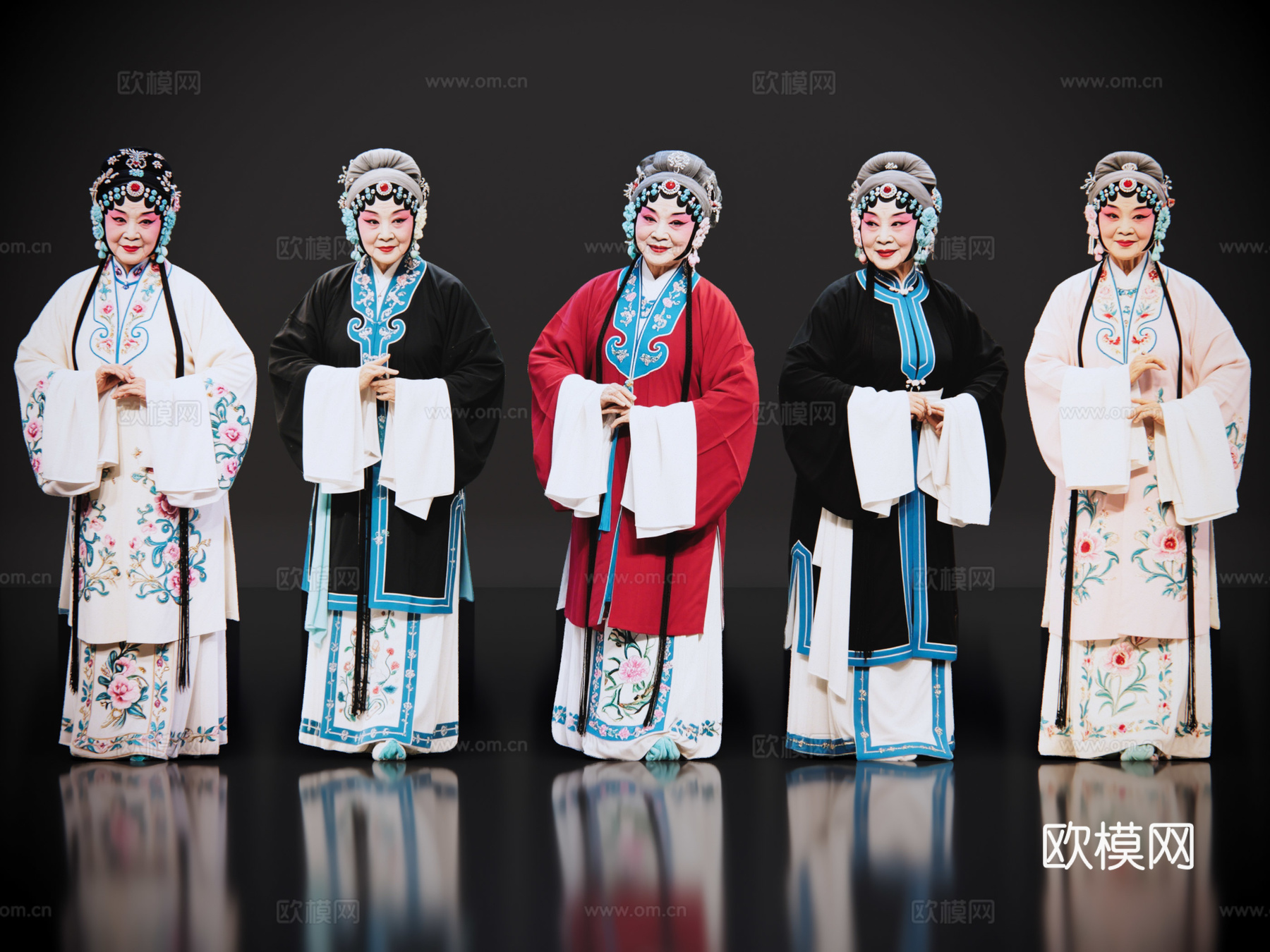 2D京剧人物 生旦净末丑 老旦 戏剧角色 地方戏剧 潮剧su模型