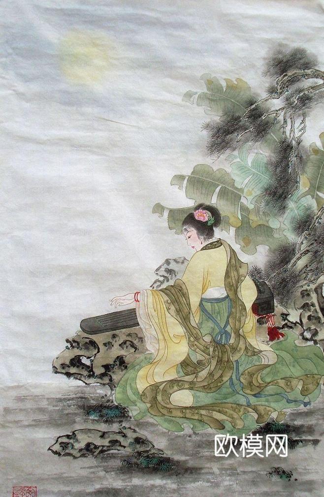 中式山水 水墨 书法字画