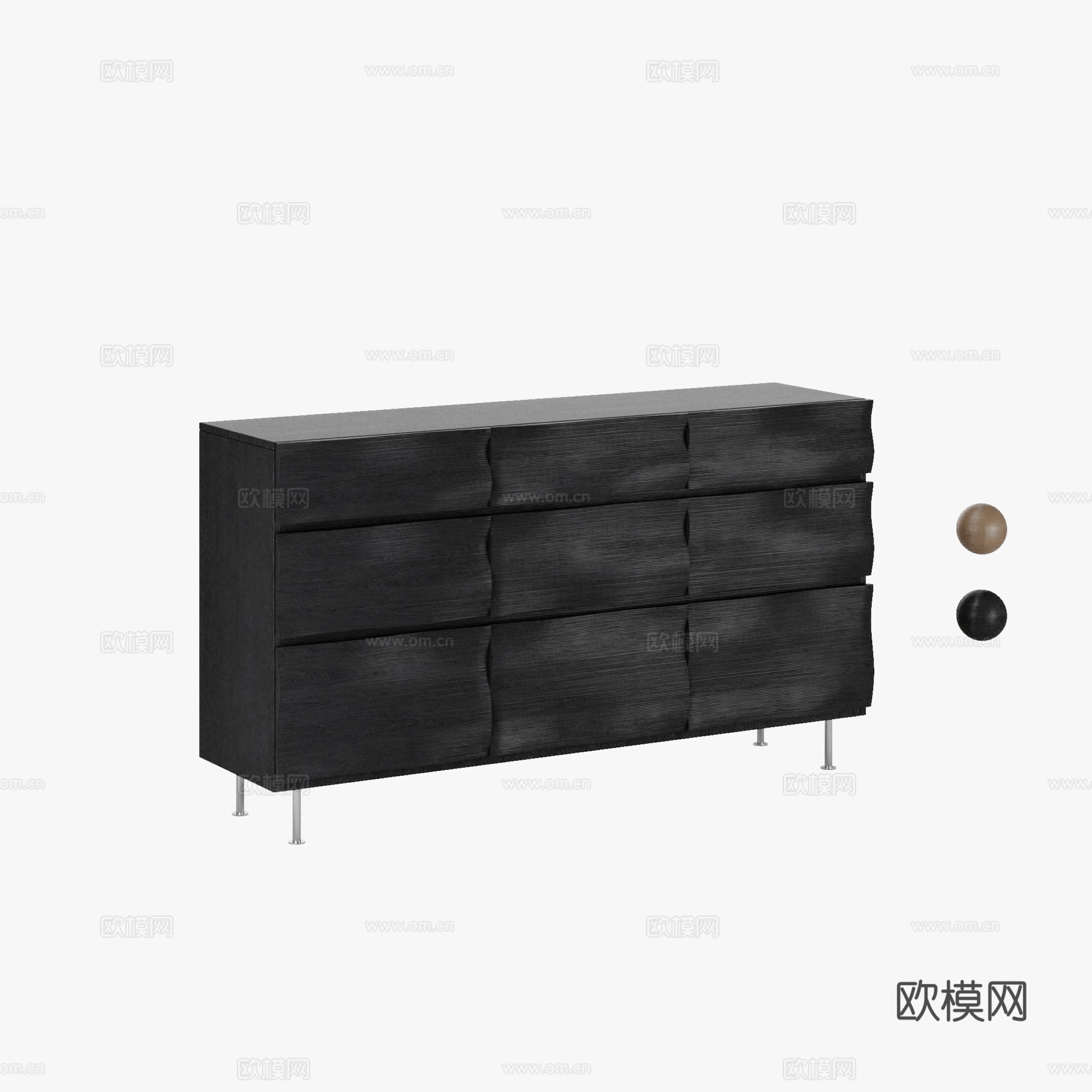 得闲 涟漪斗柜 斗柜3d模型
