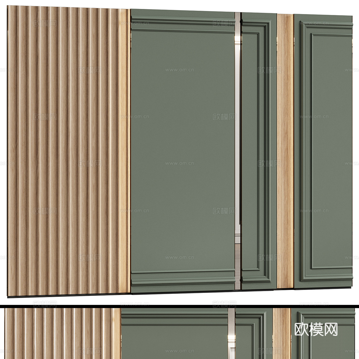 现代轻奢沙发背景墙3d模型