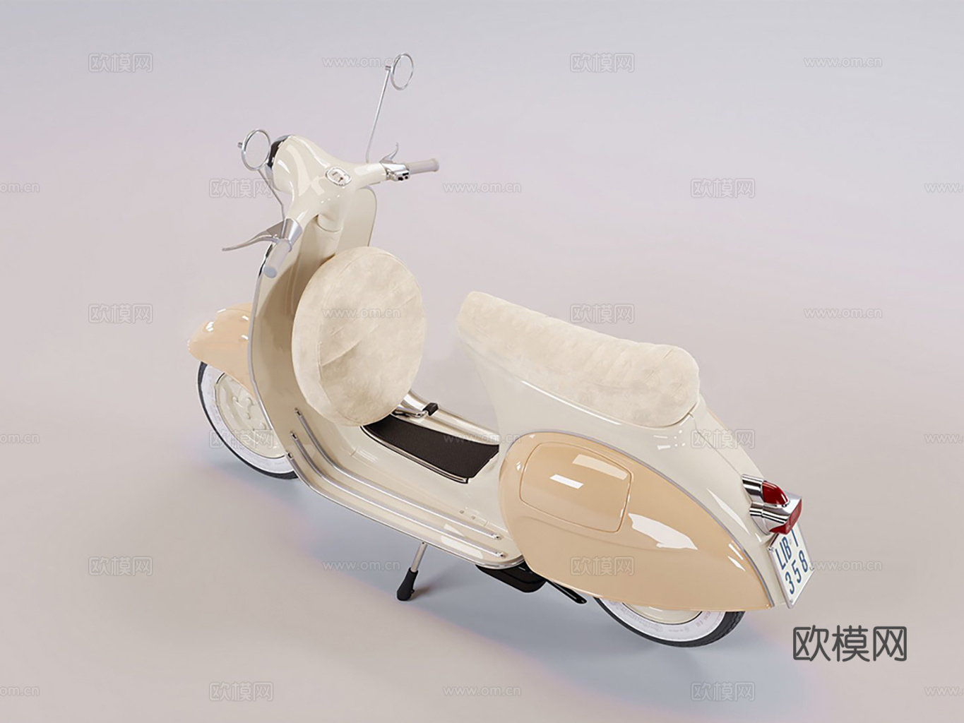 现代简约电瓶车 小电驴 摩托车 电动车su模型