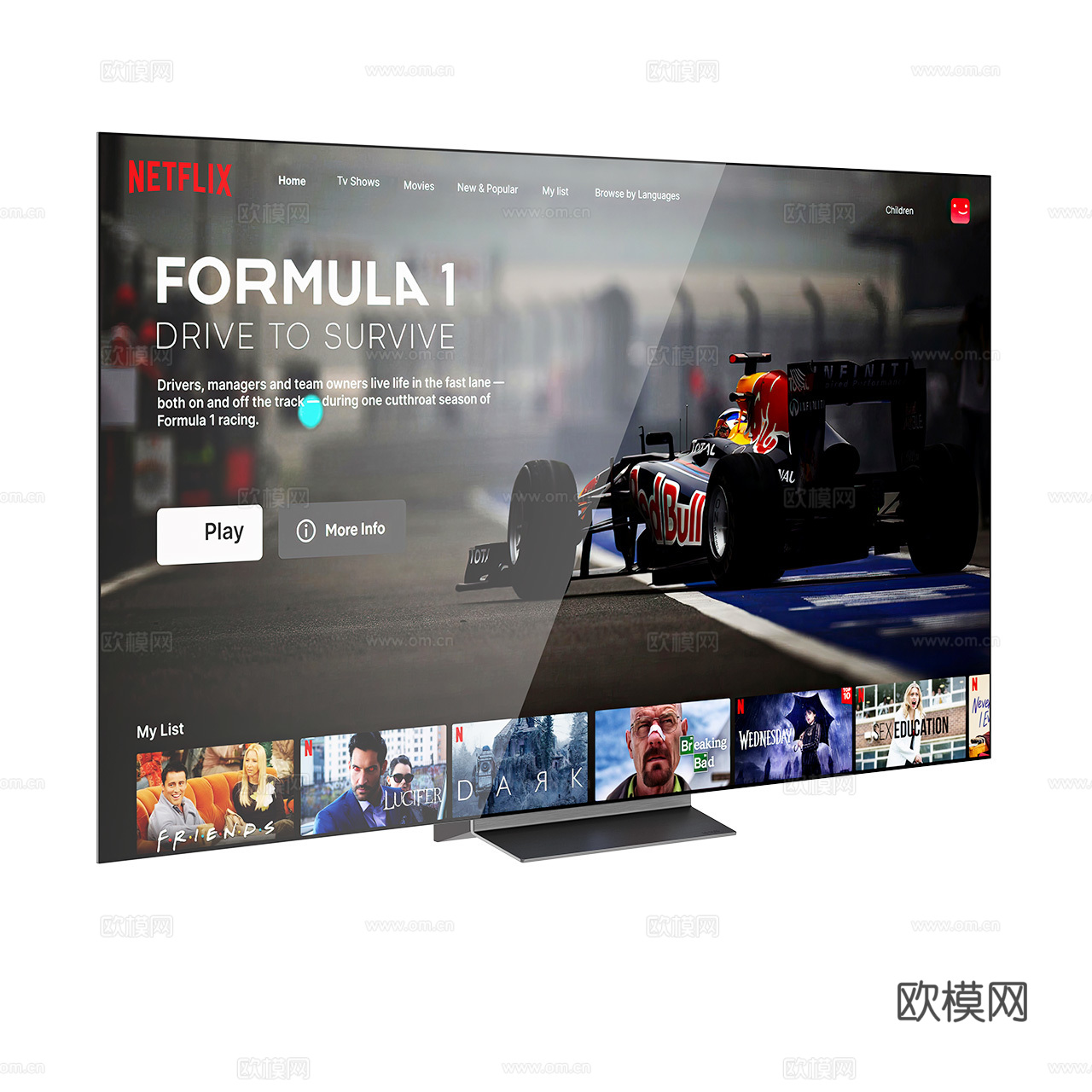 LG OLED Evo C4 4k 智能电视 电视机3d模型