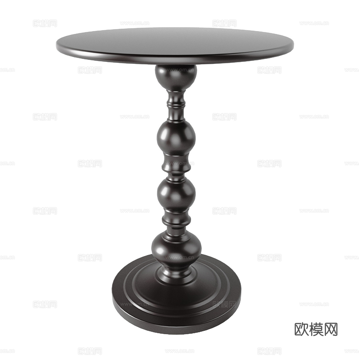 美式简约圆边几3d模型