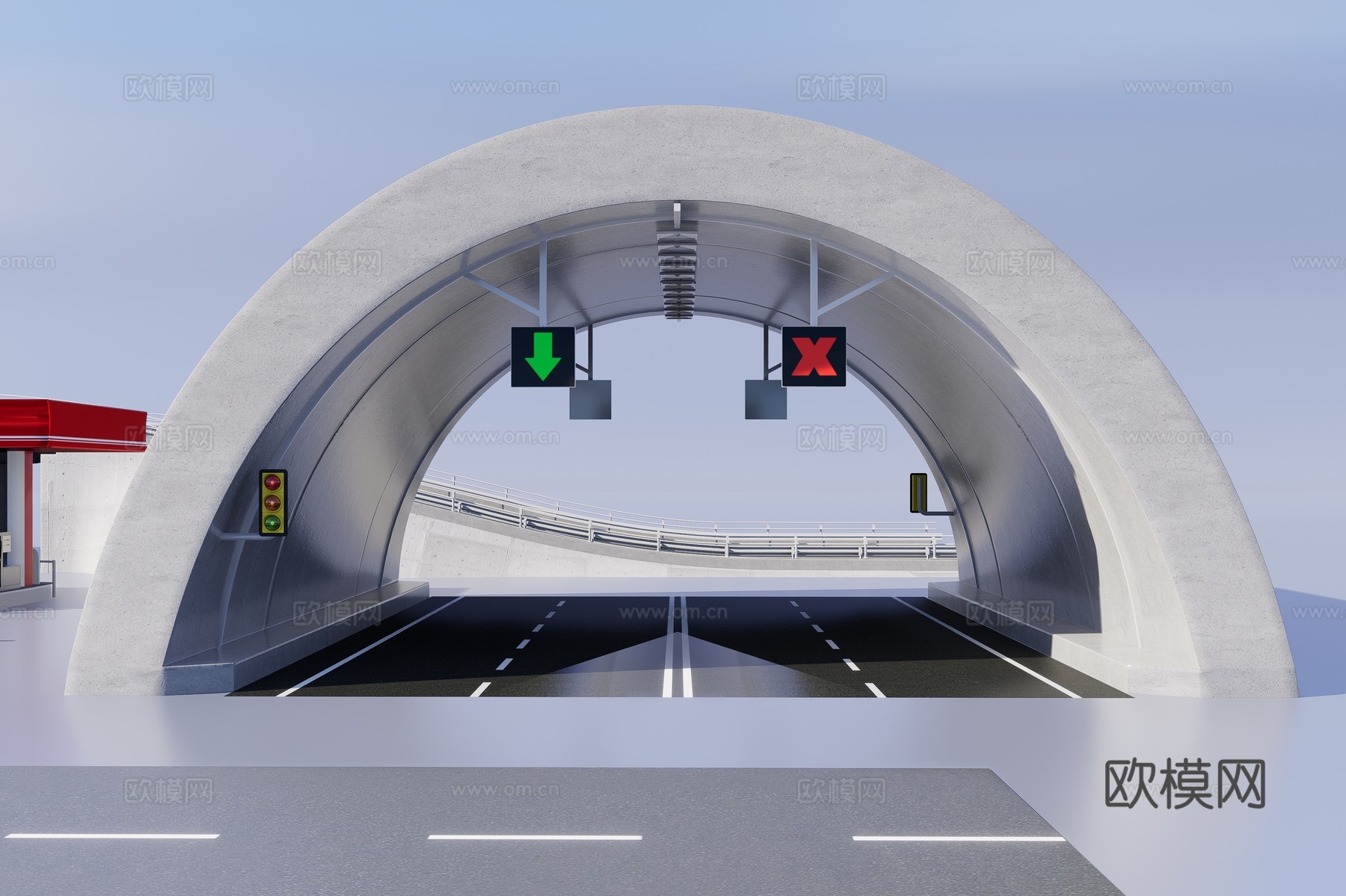 城市道路交通配件3d模型