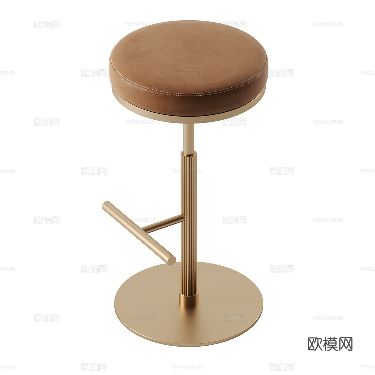 现代轻奢吧台椅3d模型