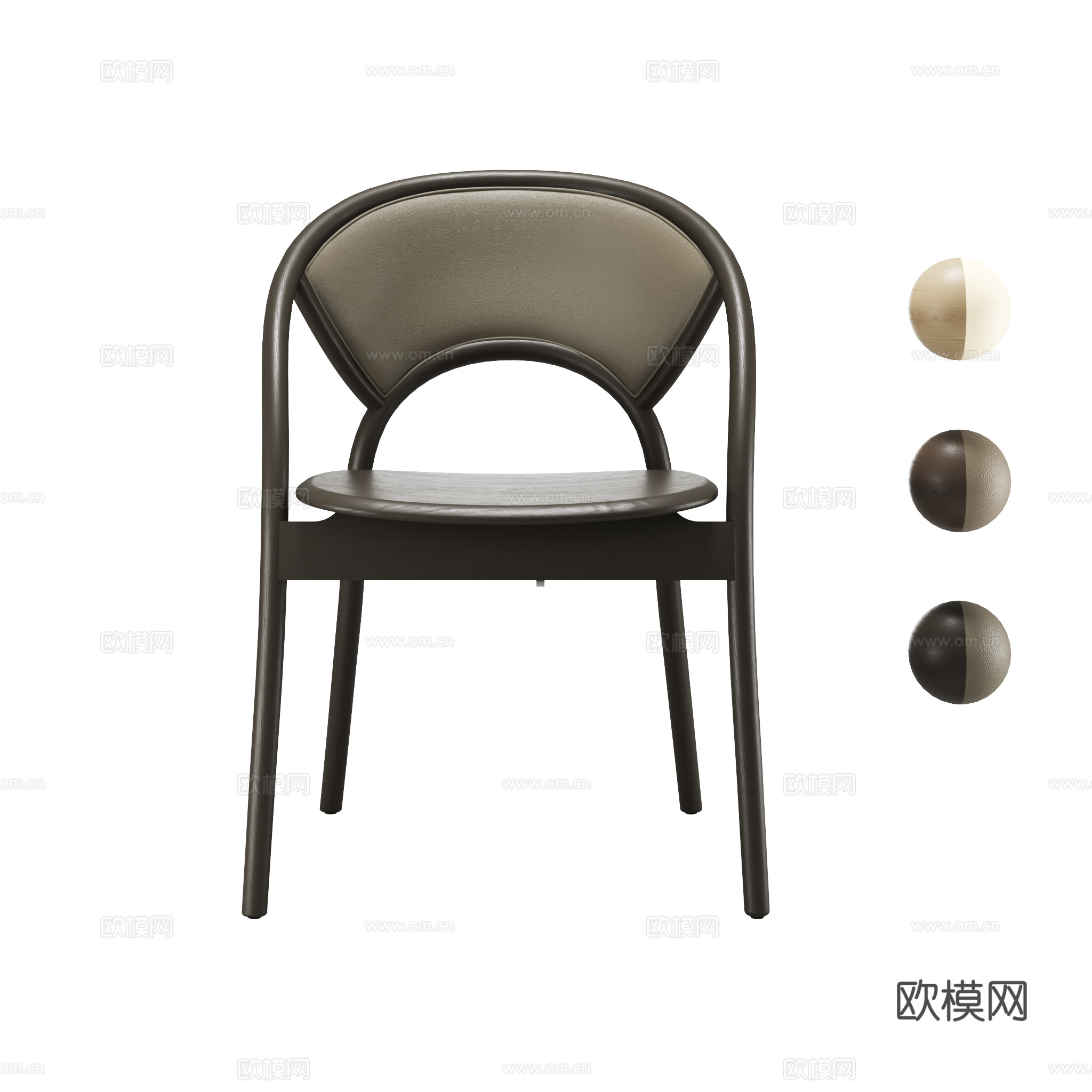 得闲 虹椅 餐椅3d模型