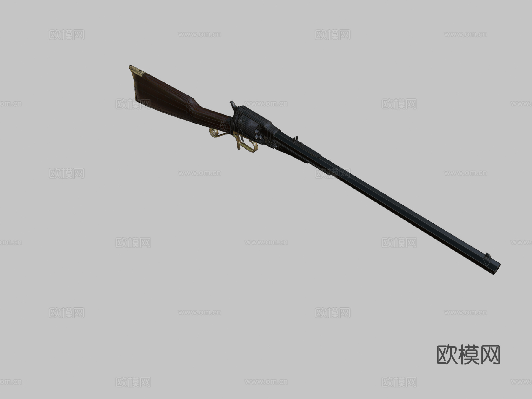 雷明顿1858新军目标卡宾枪3d模型