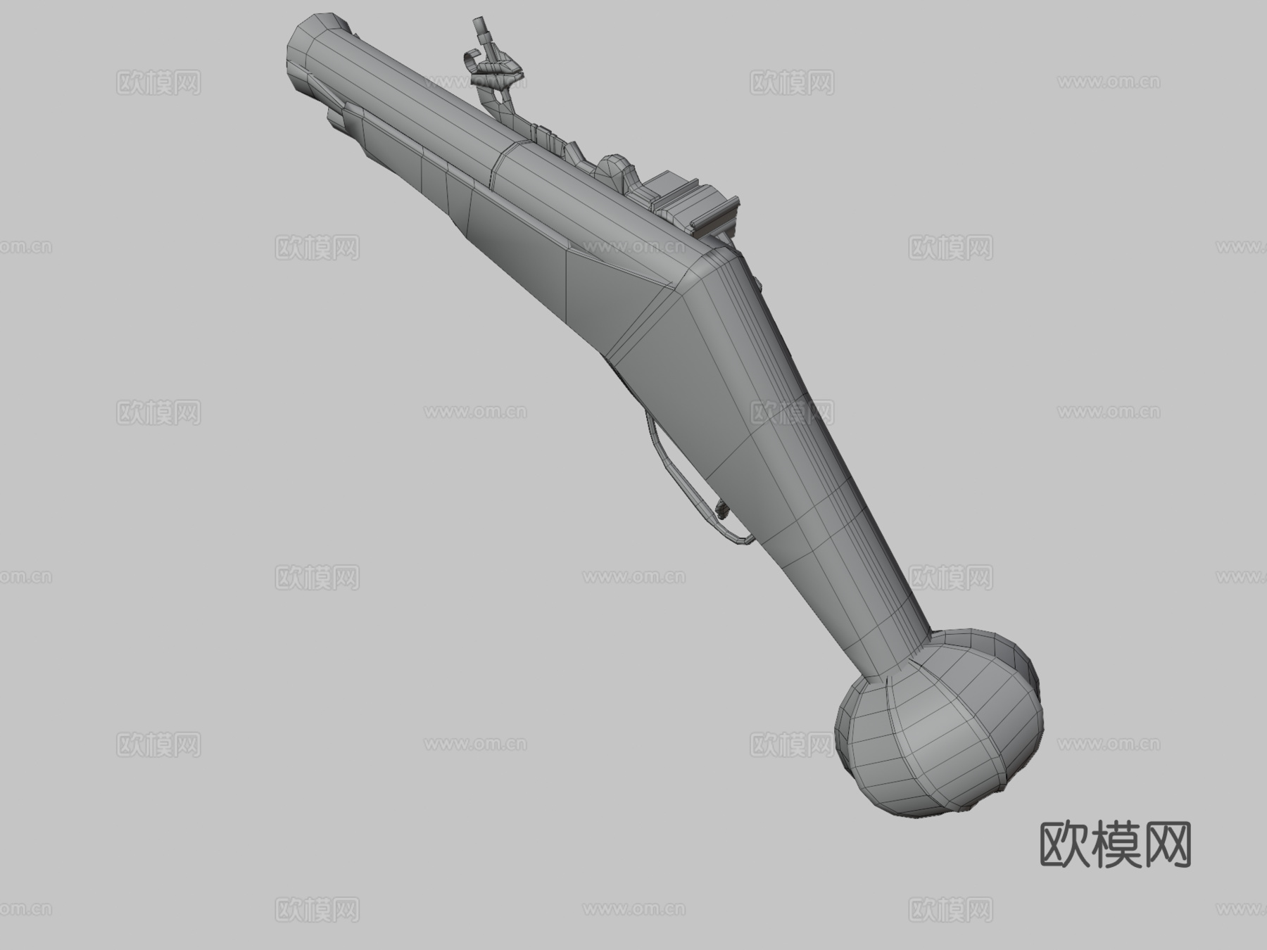 燧发手枪3d模型