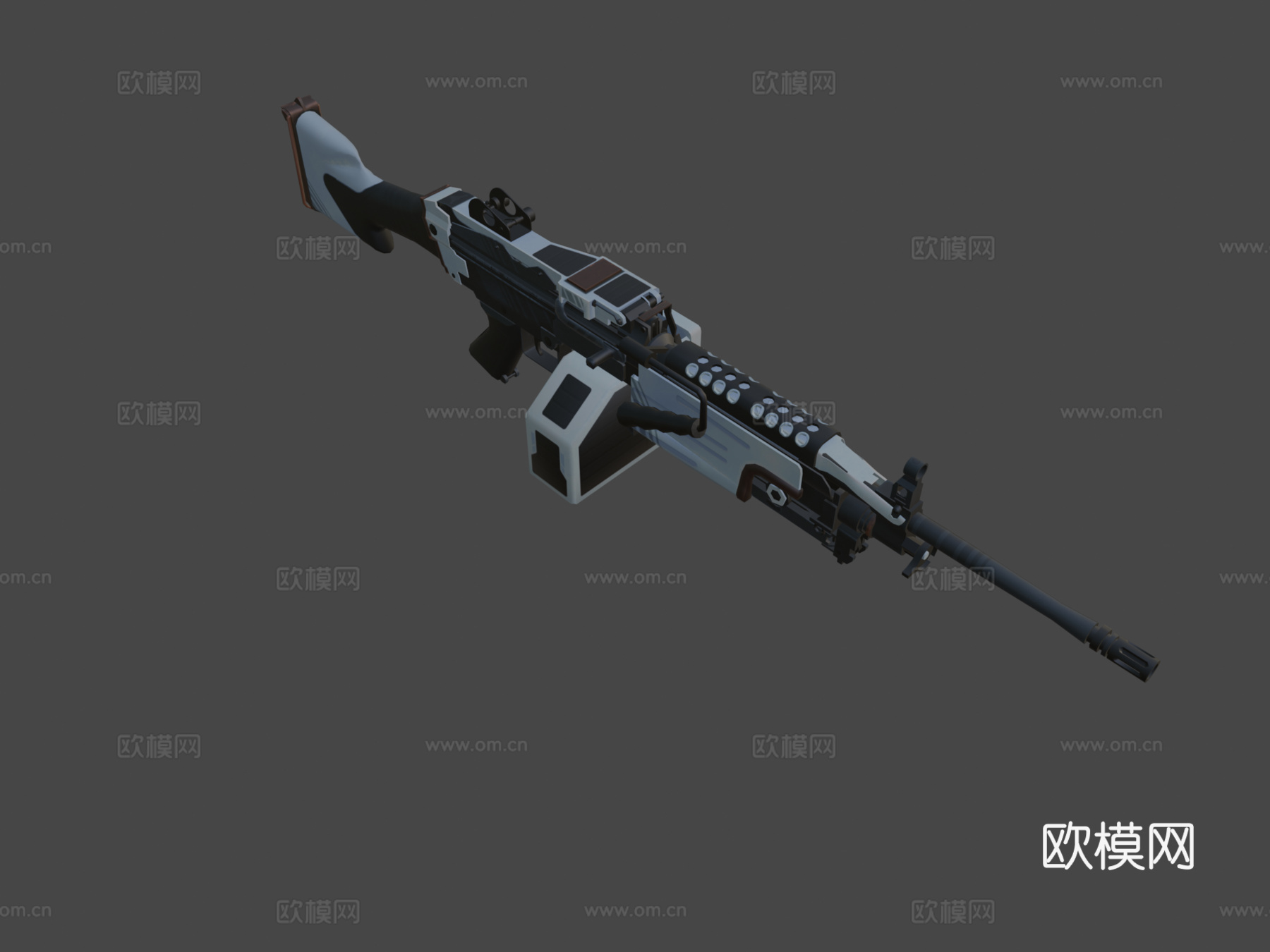 M249-棕牛3d模型