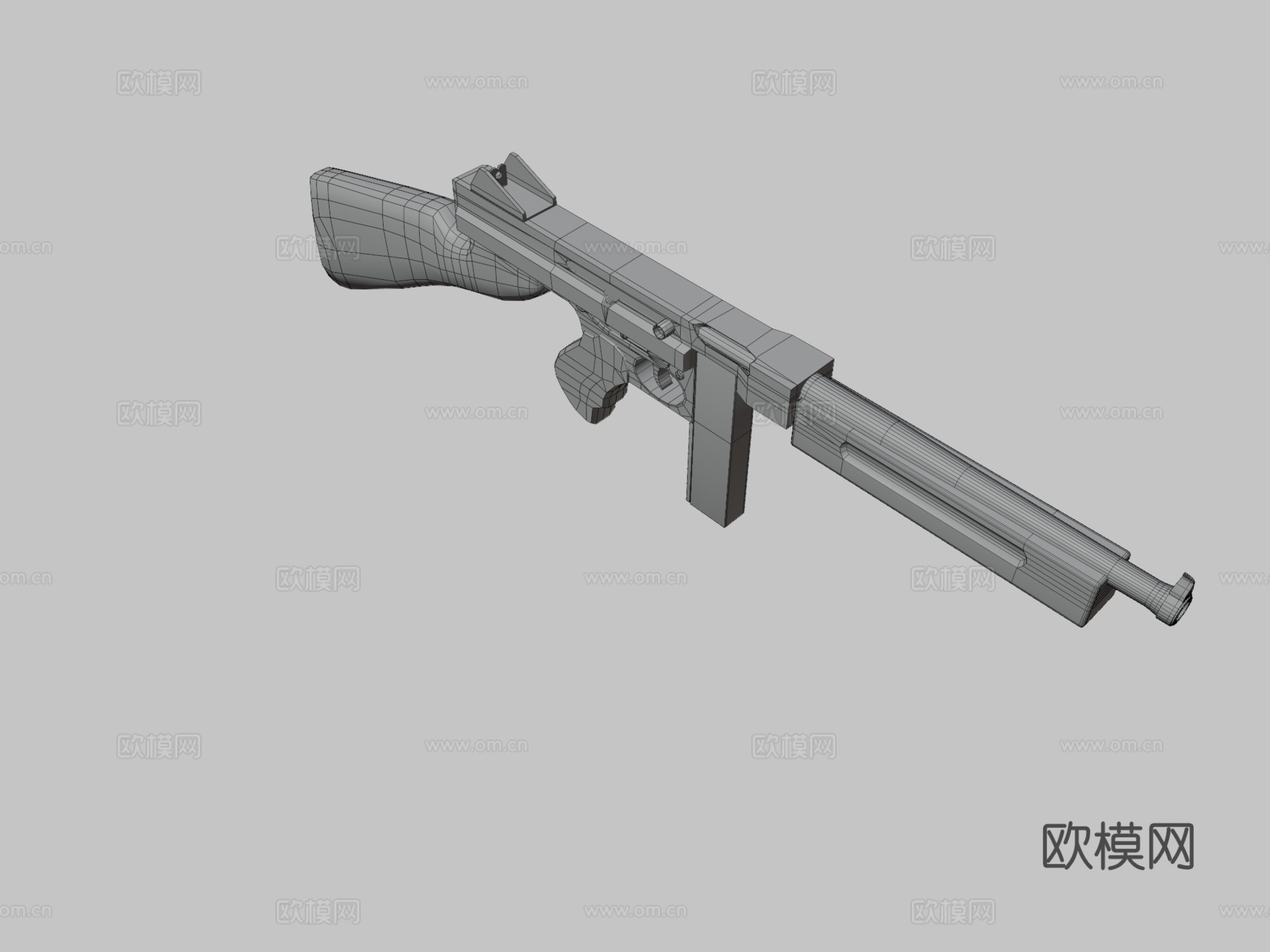 M1A1汤姆逊冲锋枪3d模型