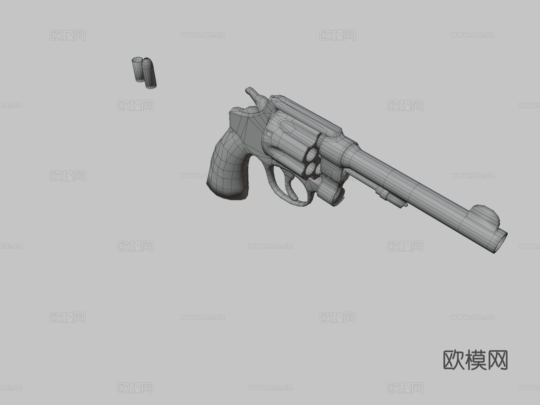 M1917左轮手枪3d模型