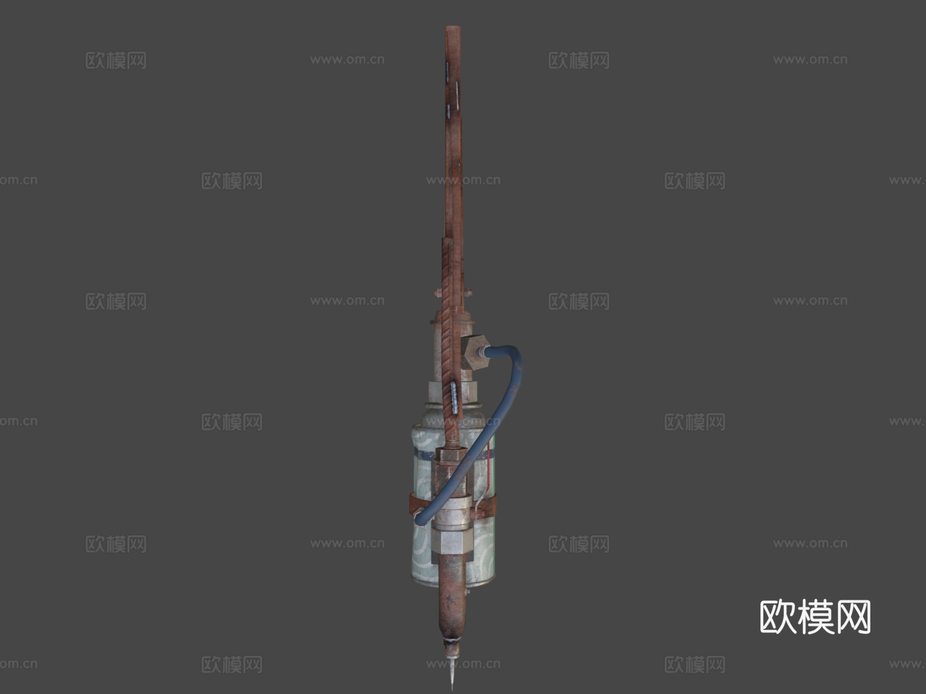 火焰枪基础色3d模型