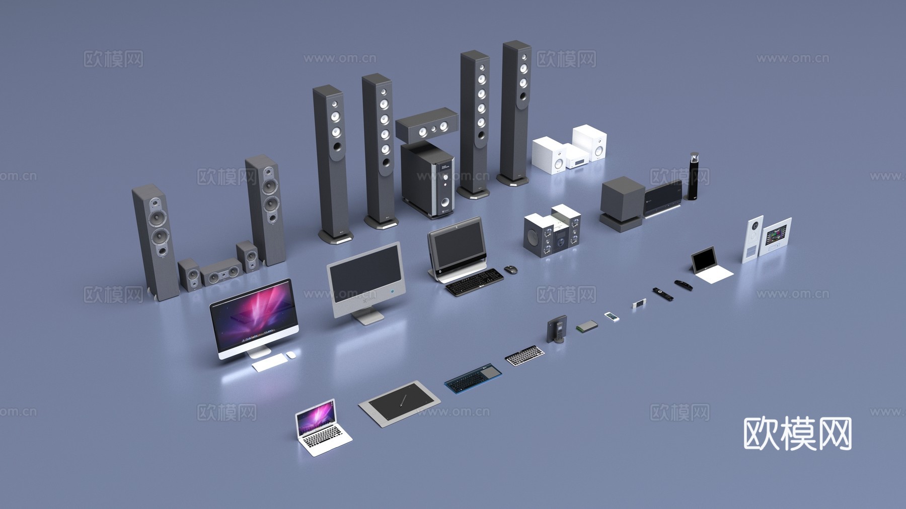 电子音响设备3d模型