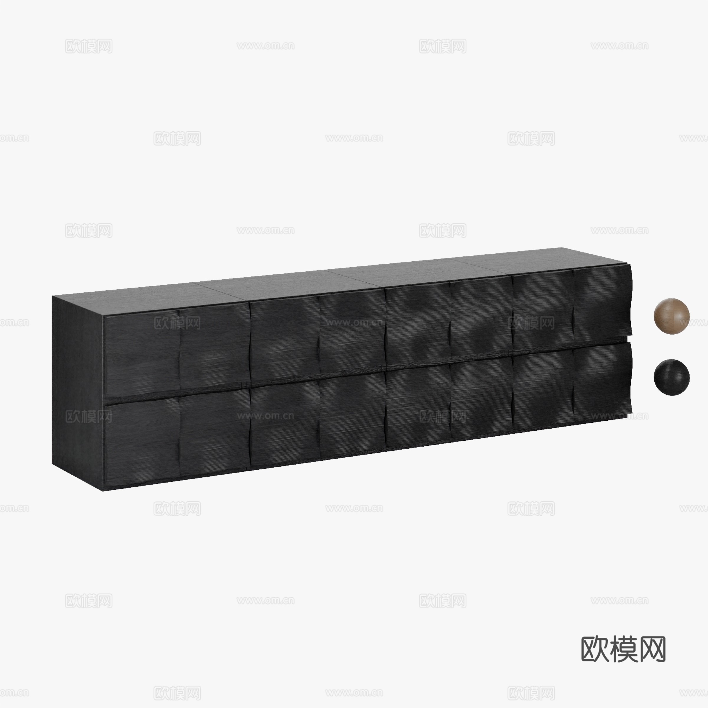 得闲 涟漪柜 中古风模块化柜组3d模型
