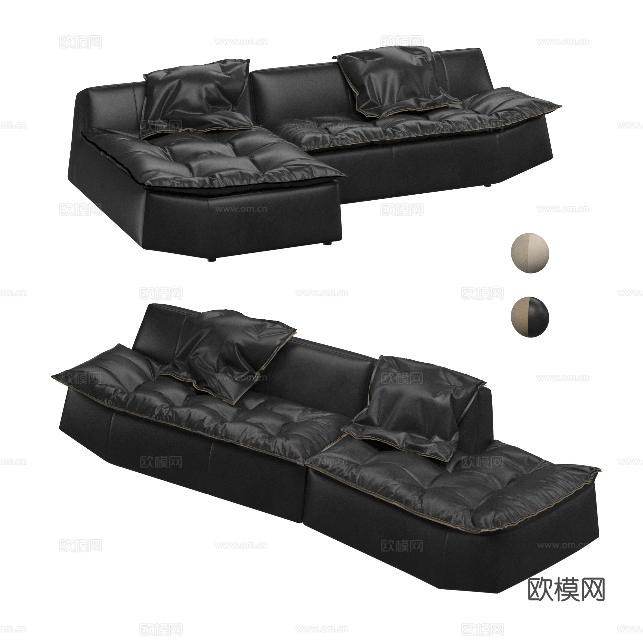 得闲 扁舟沙发 沙发组合3d模型