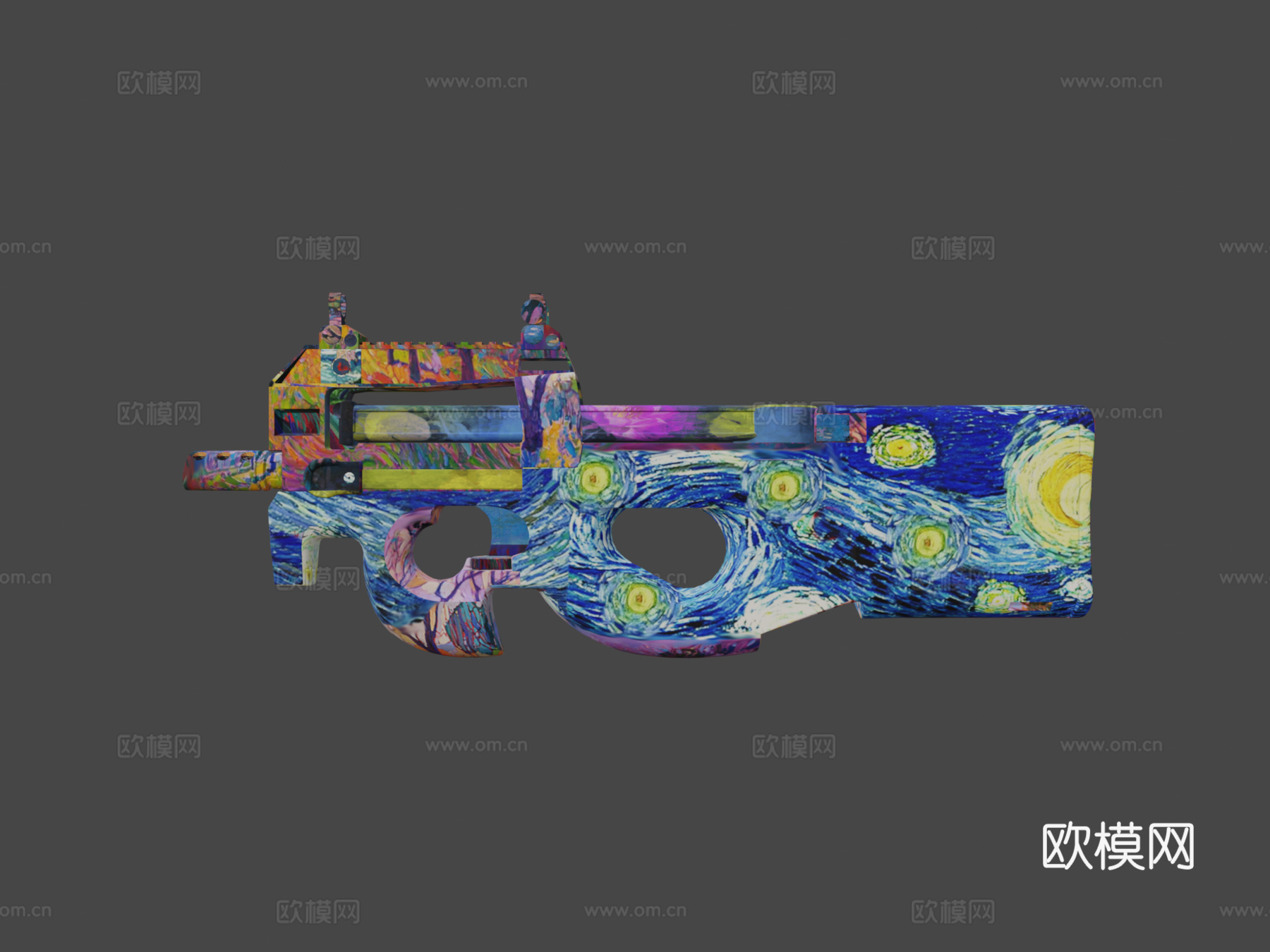 P90-印象派动作3d模型