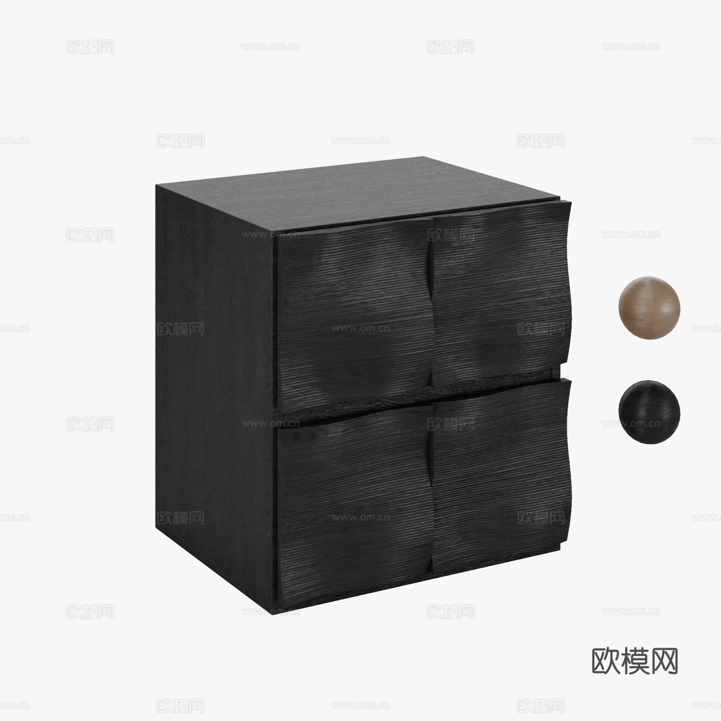 得闲 涟漪柜 中古风模块化柜组3d模型