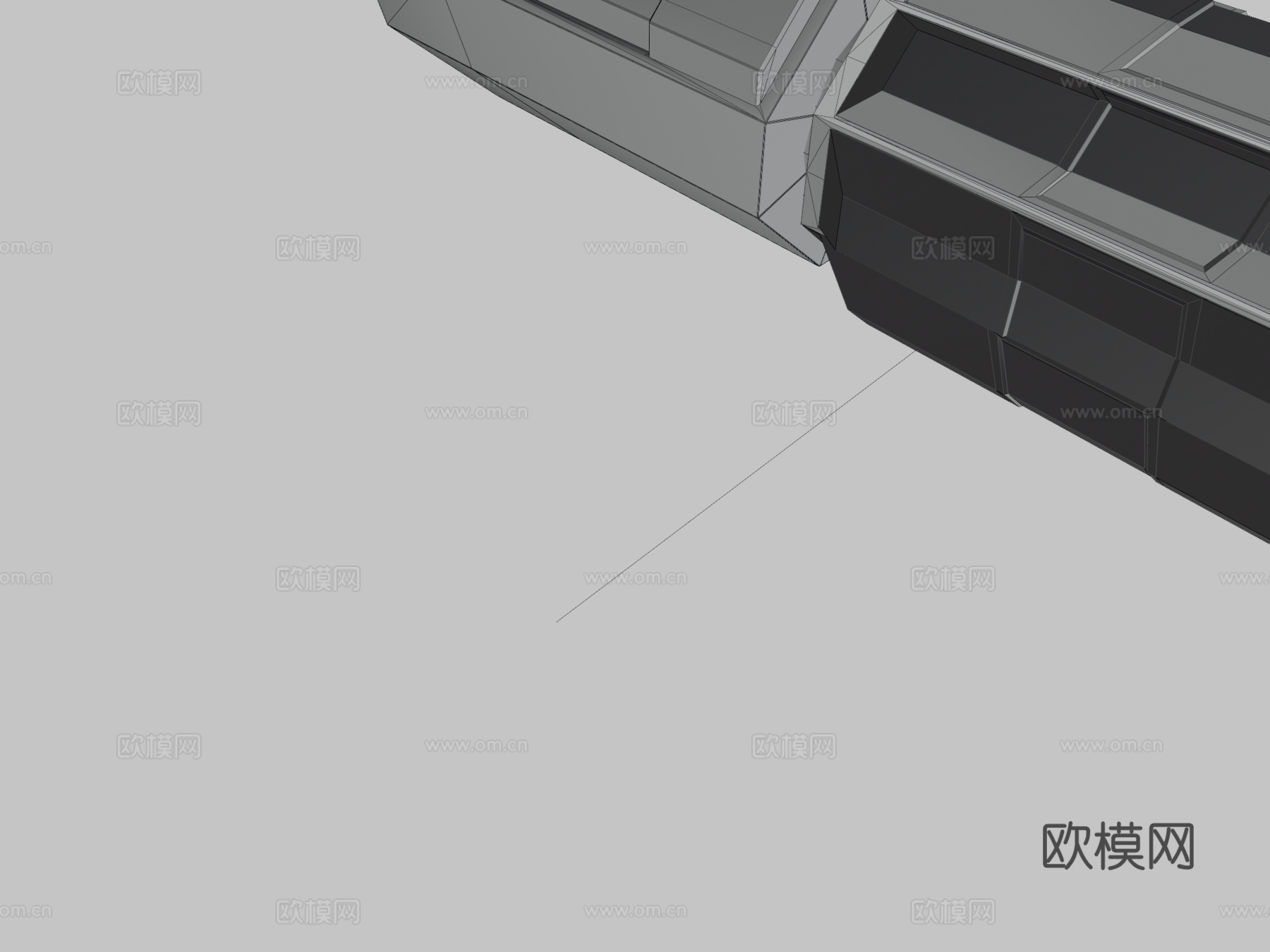 质粒三模式加农炮3d模型