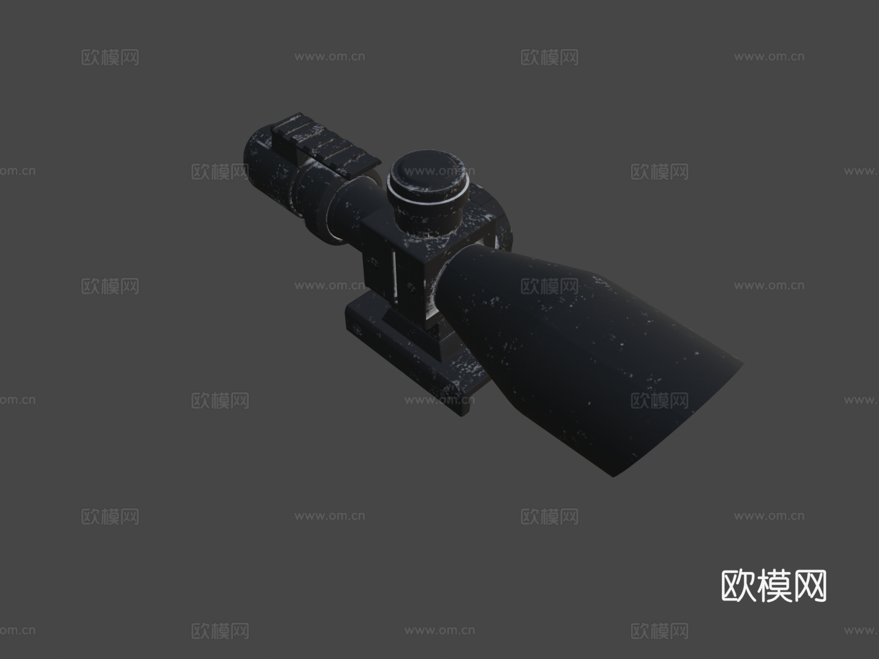 伸缩瞄准镜3d模型