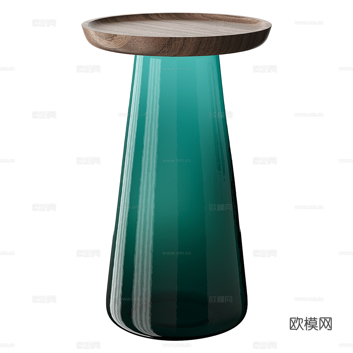 现代意式玻璃茶几3d模型