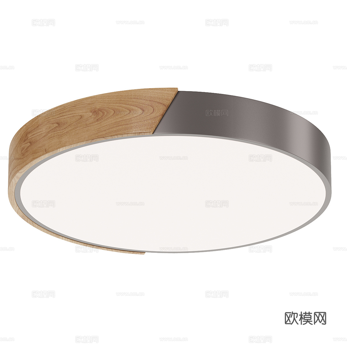 现代北欧木质吸顶灯3d模型