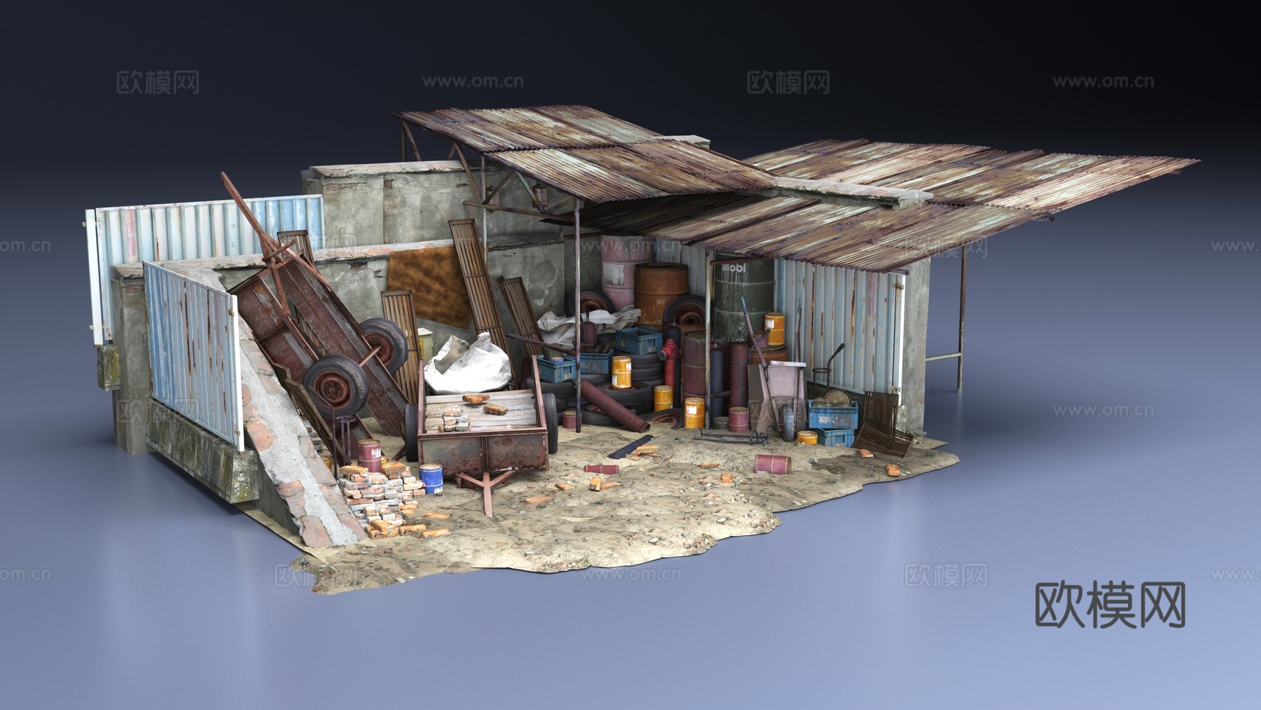 破旧道具3d模型