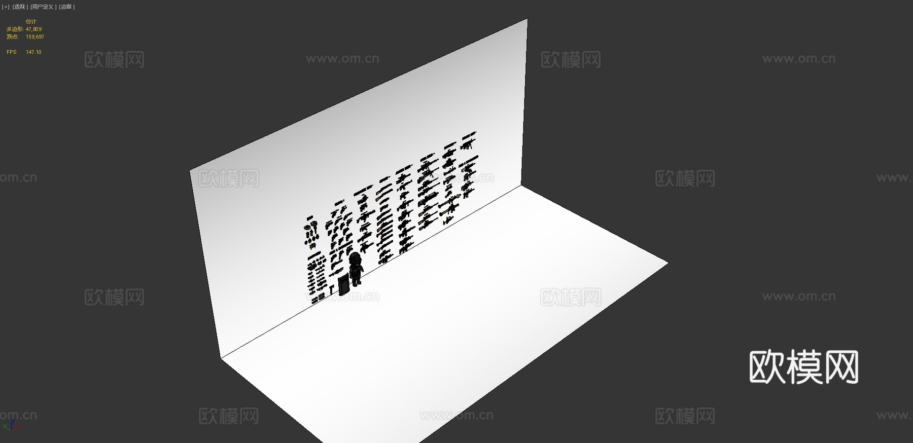 资产武器现代3d模型