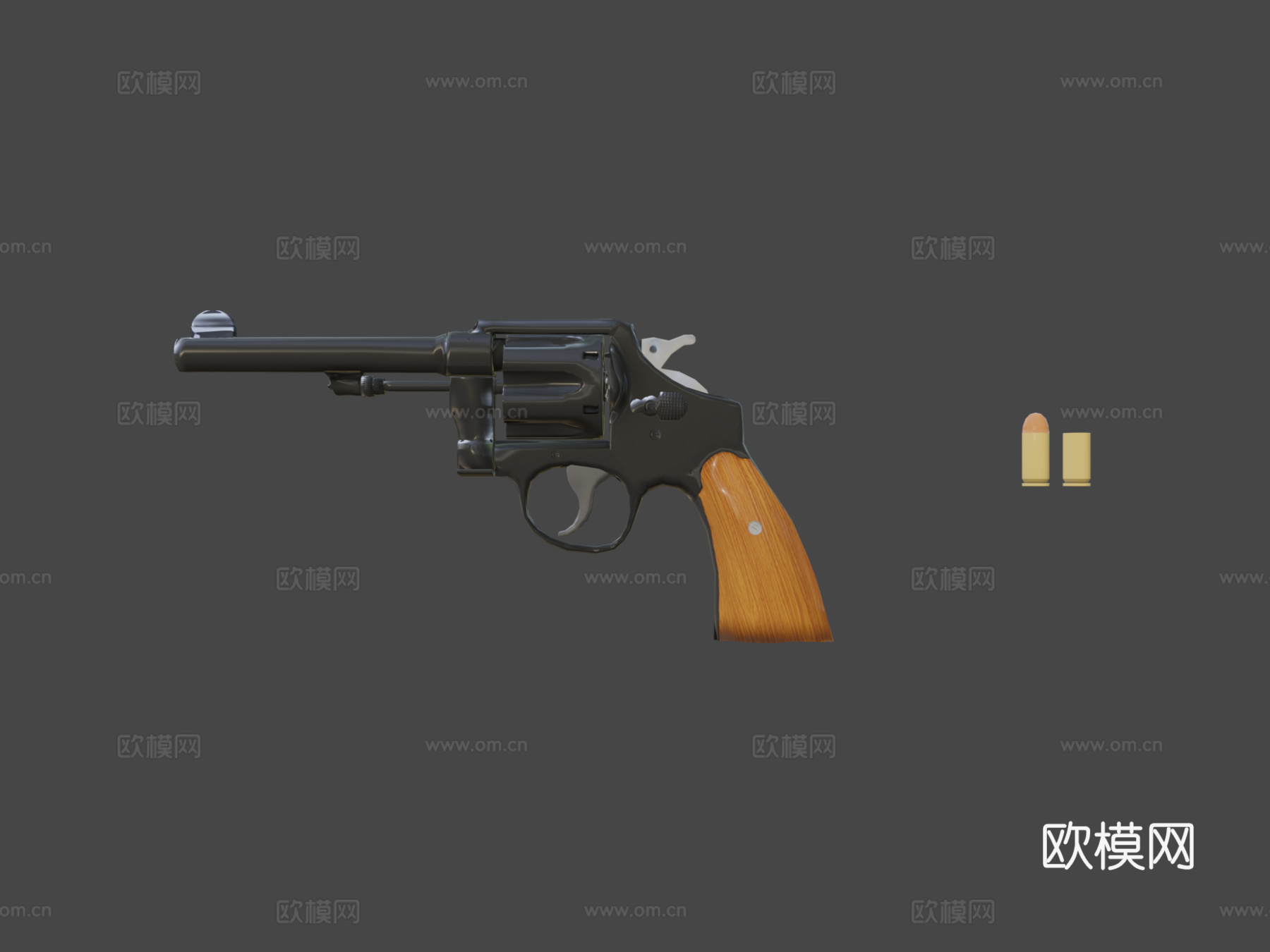 M1917左轮手枪3d模型