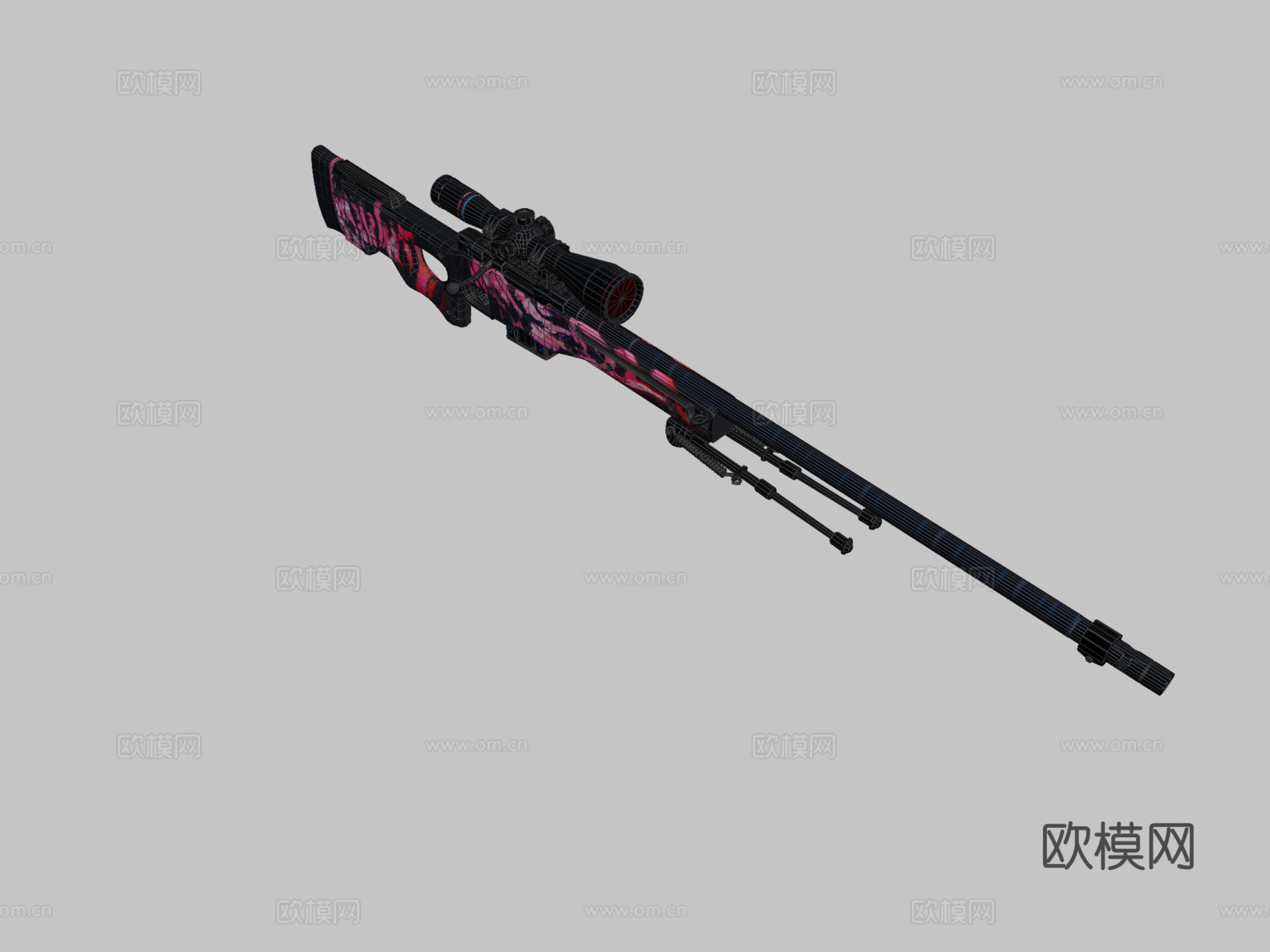 AWP-樱桃色3d模型