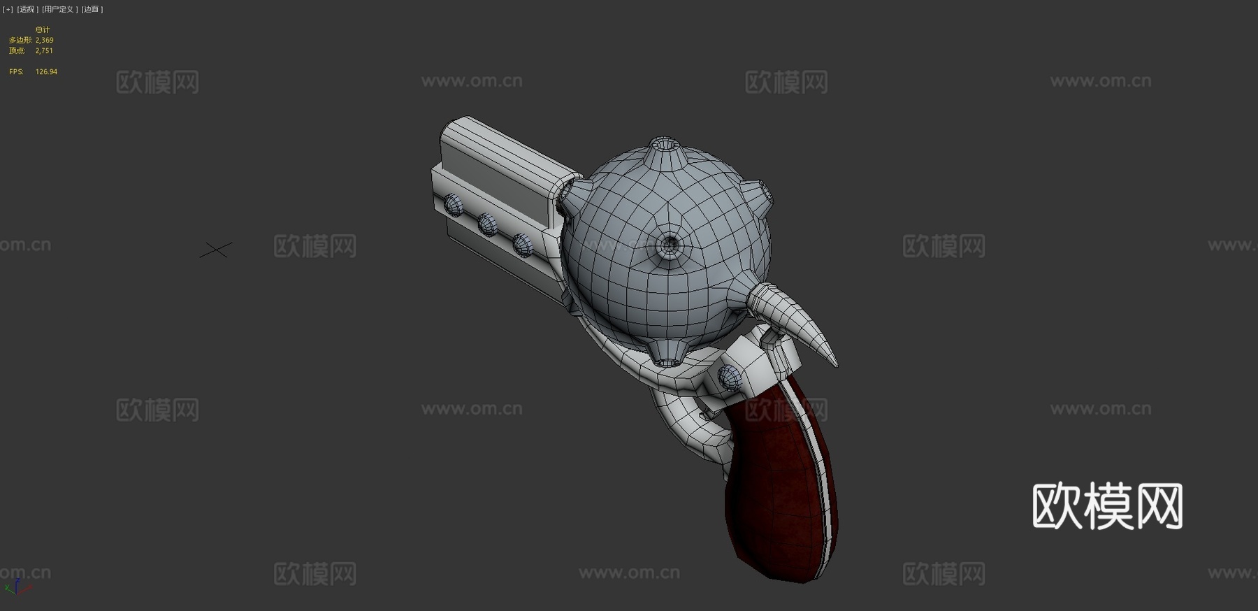 黄道带手枪3d模型