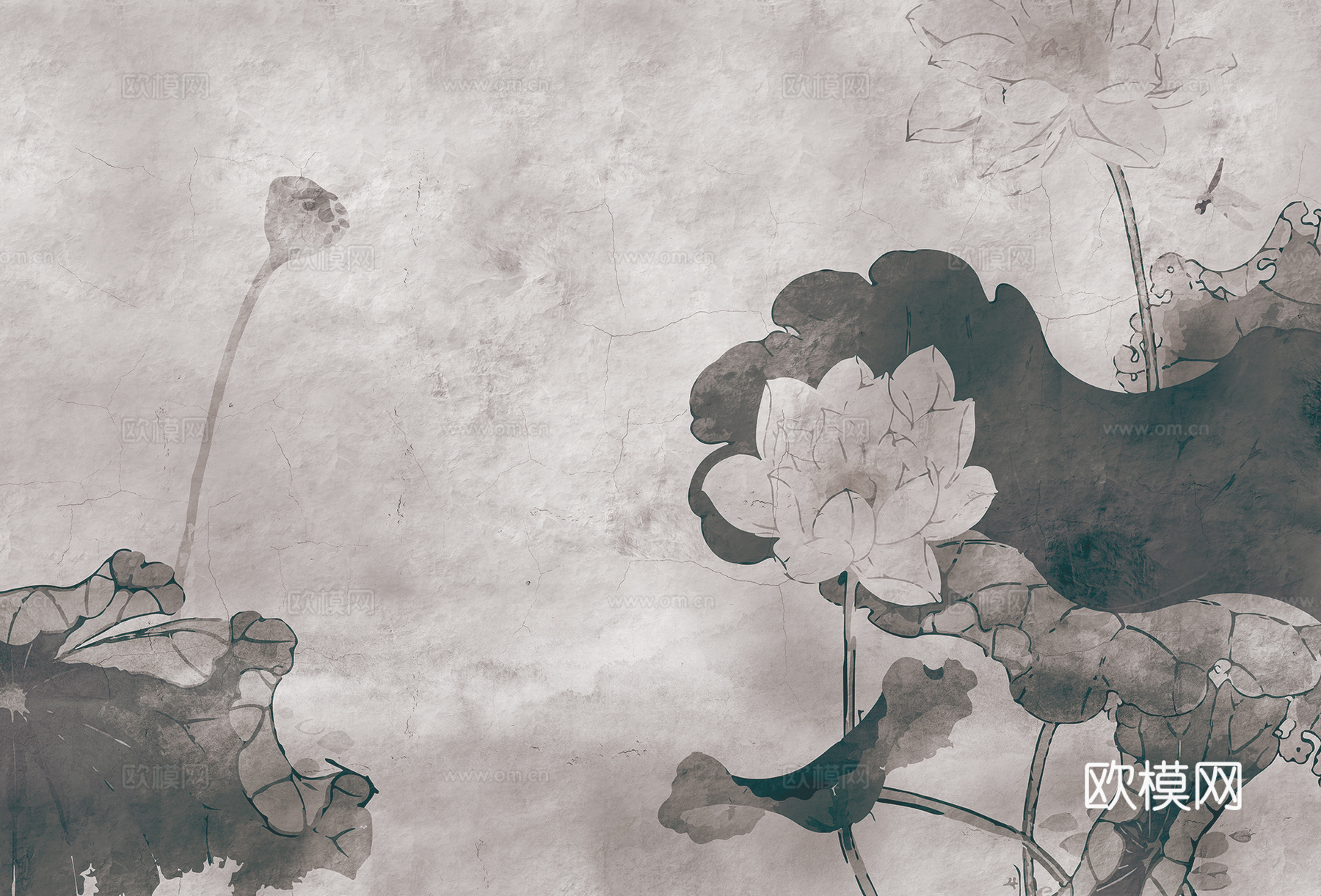 中式山水 水墨 书法字画