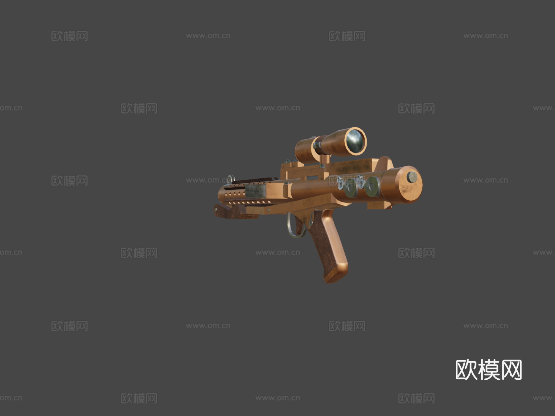 E-11爆破枪(蒸汽朋克)3d模型