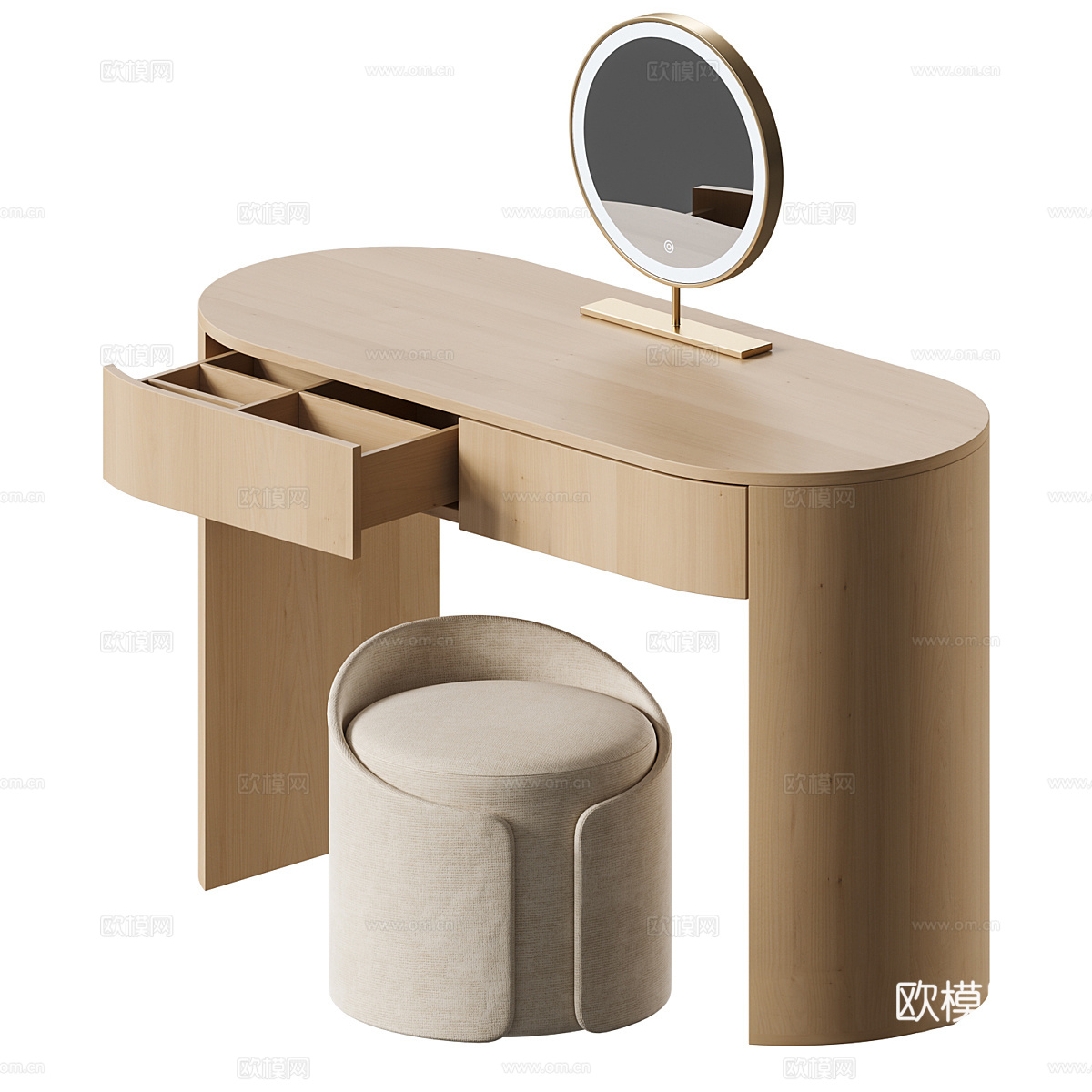 新中式梳妆台3d模型