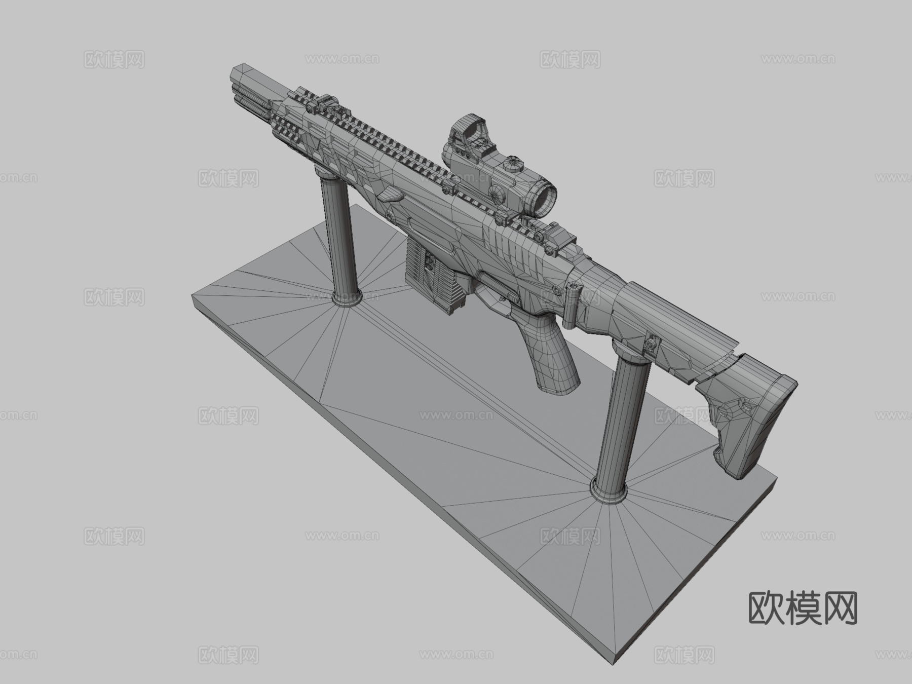 未来模块化步枪3d模型