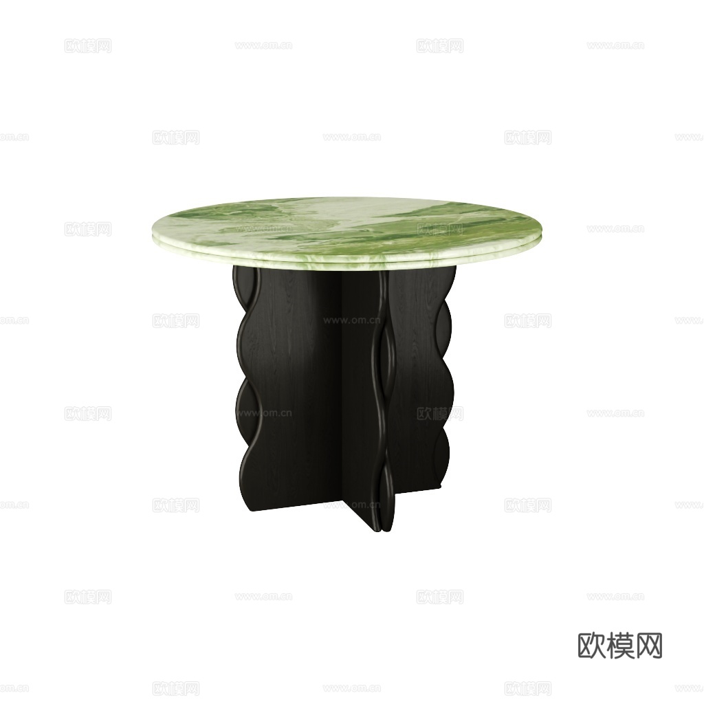 得闲 斑斓圆桌 中古风圆桌3d模型