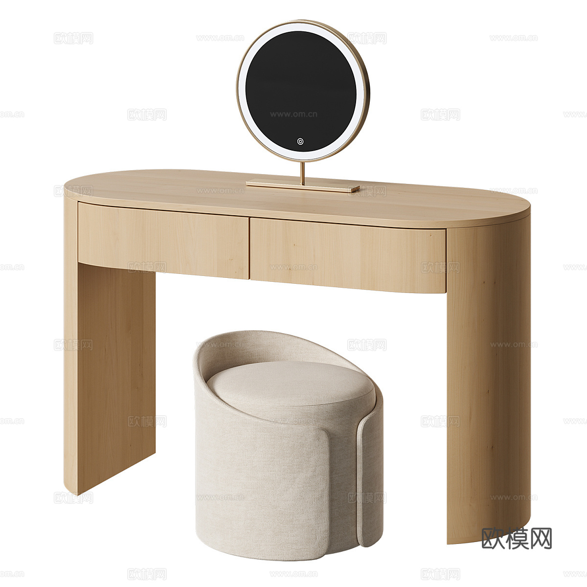 新中式梳妆台3d模型