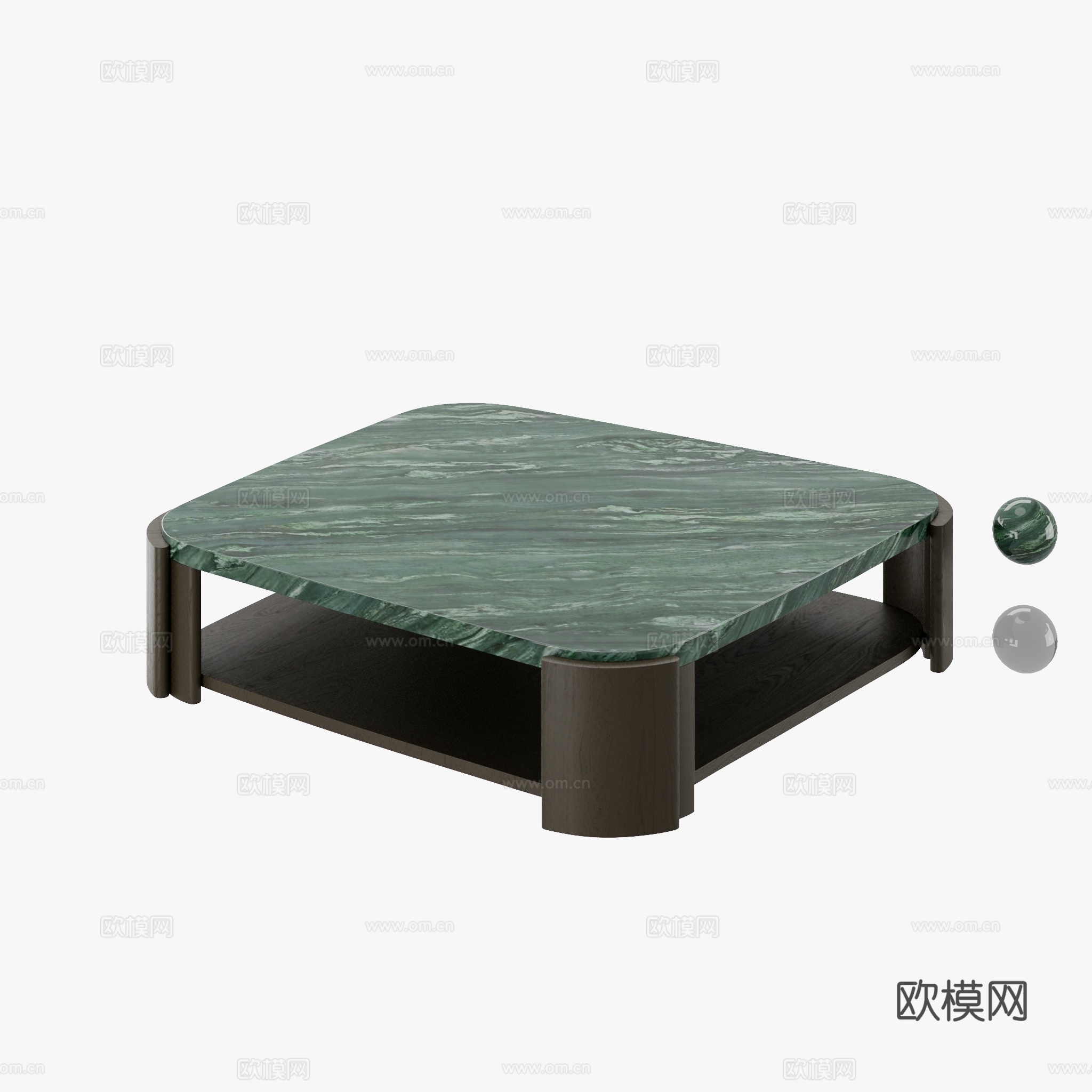 得闲 汉瓦茶几 茶几3d模型
