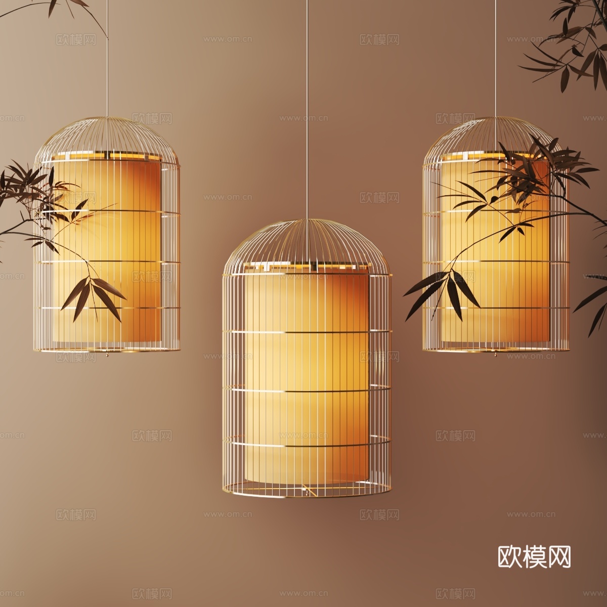 灯笼吊灯su模型