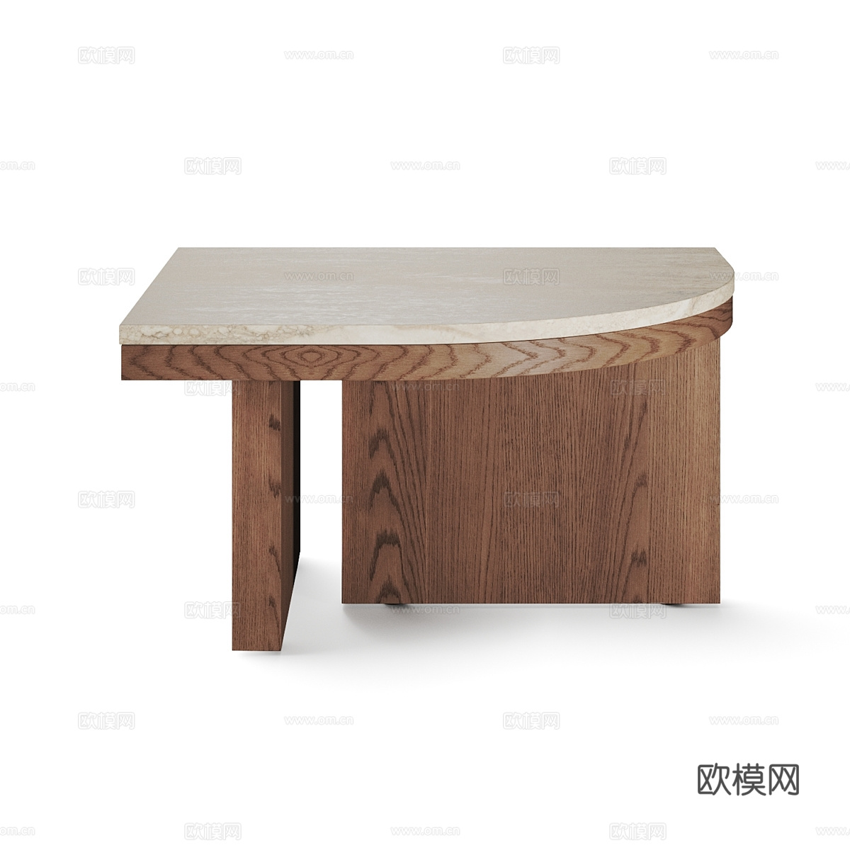 现代意式实木茶几3d模型