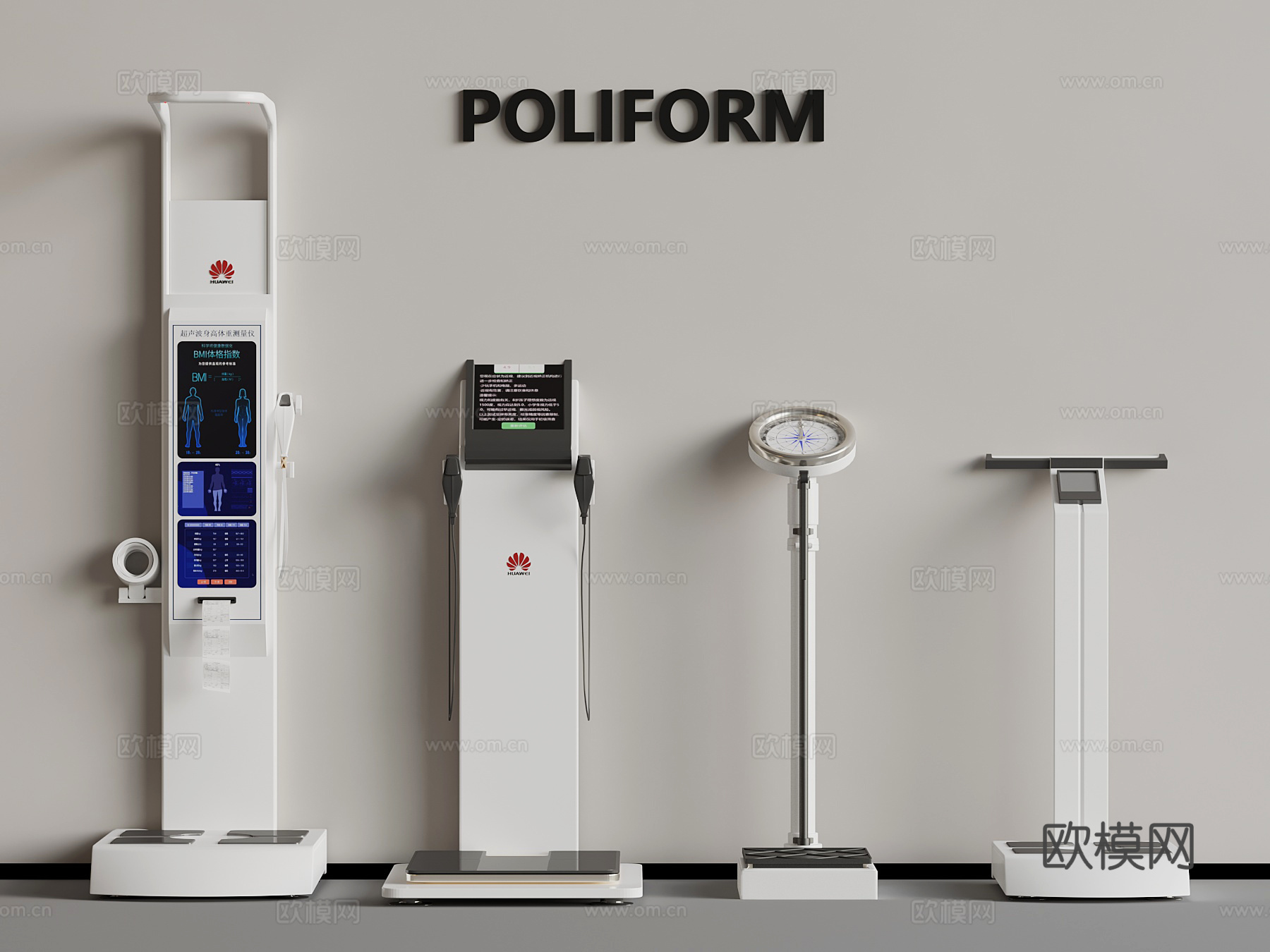 医疗器材 现代体重仪器 测量仪su模型