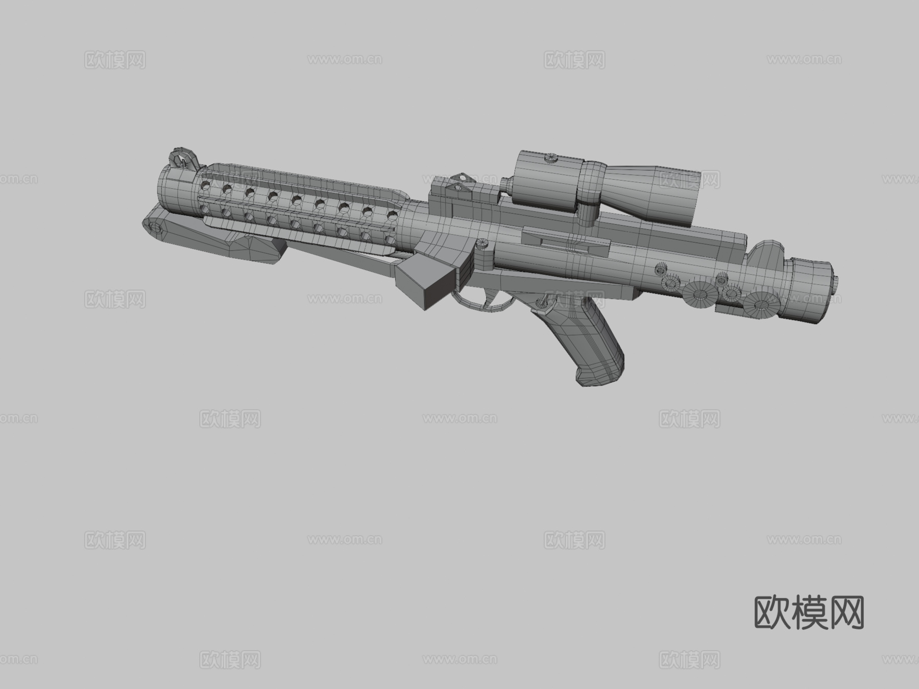 E-11爆破枪(蒸汽朋克)3d模型