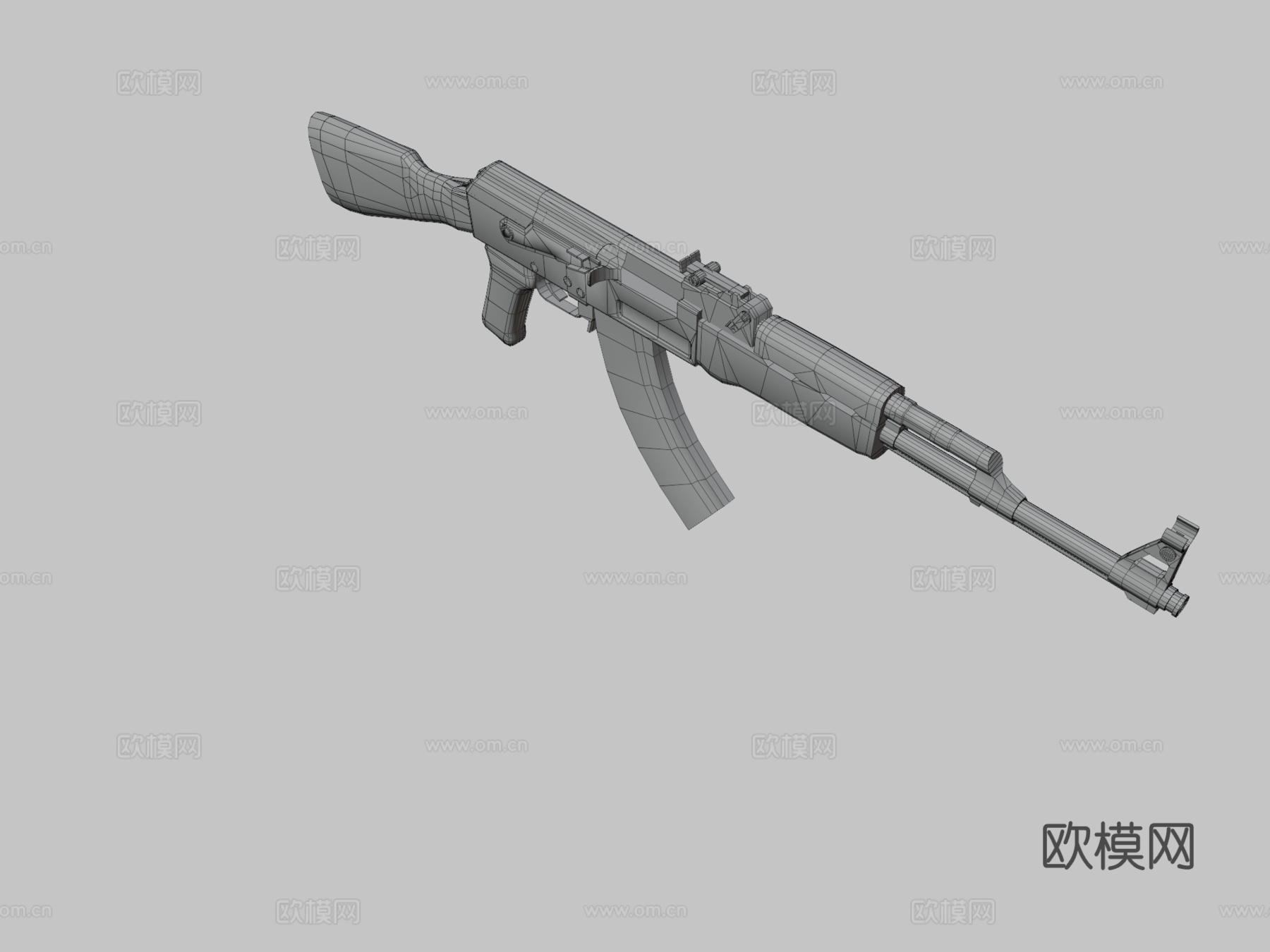 AK47步枪3d模型