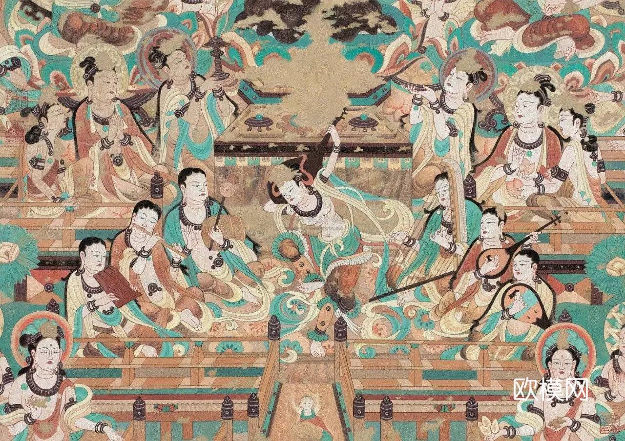 古代中式传统壁画