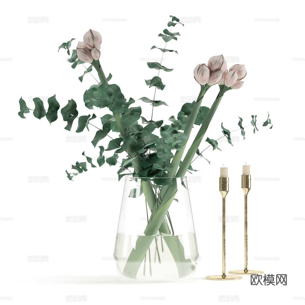 花艺烛台3d模型