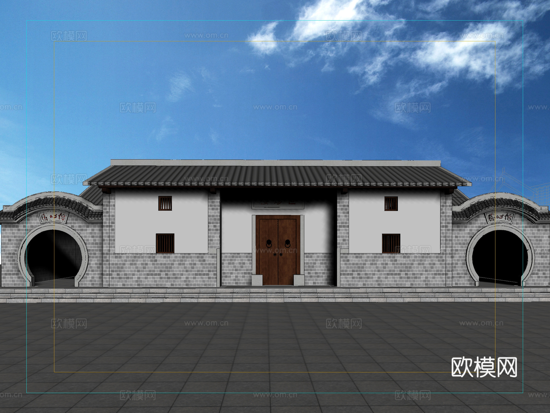 古建 民居 别墅 灰派 中式建筑3d模型