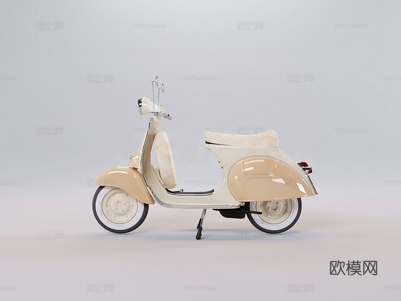 现代简约电瓶车 小电驴 摩托车 电动车su模型