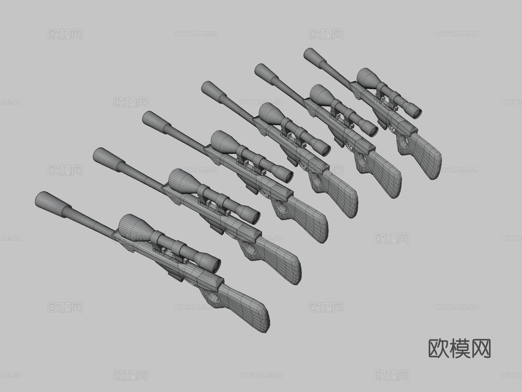 狙击枪Sketchfab模型3d模型