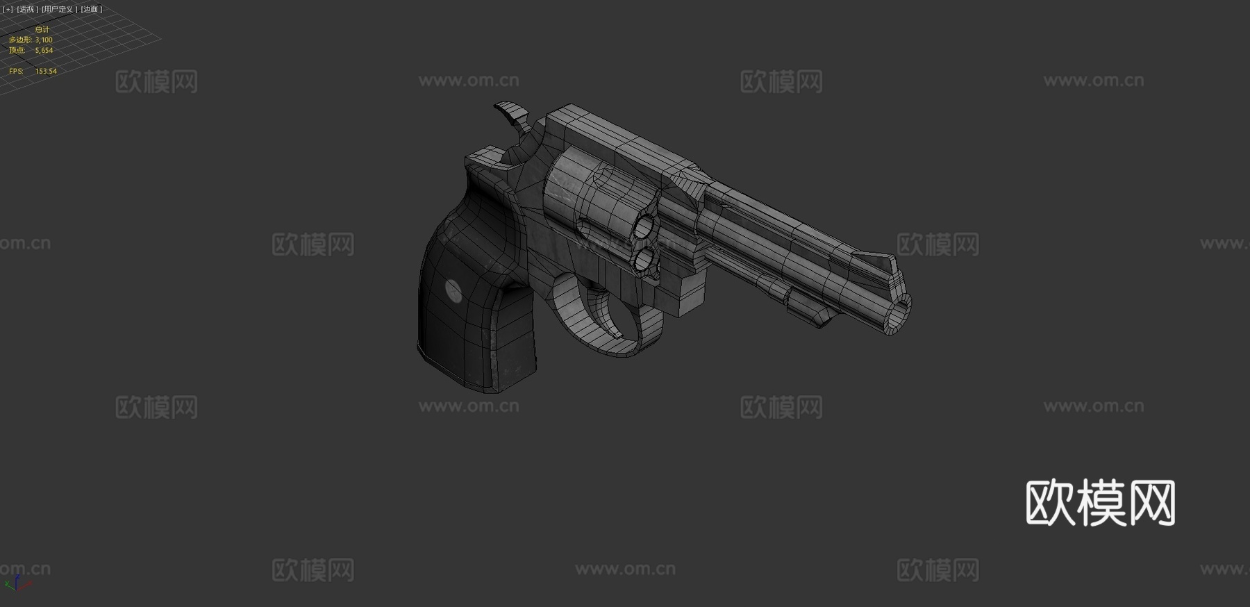 史密斯威森左轮手枪1914型3d模型