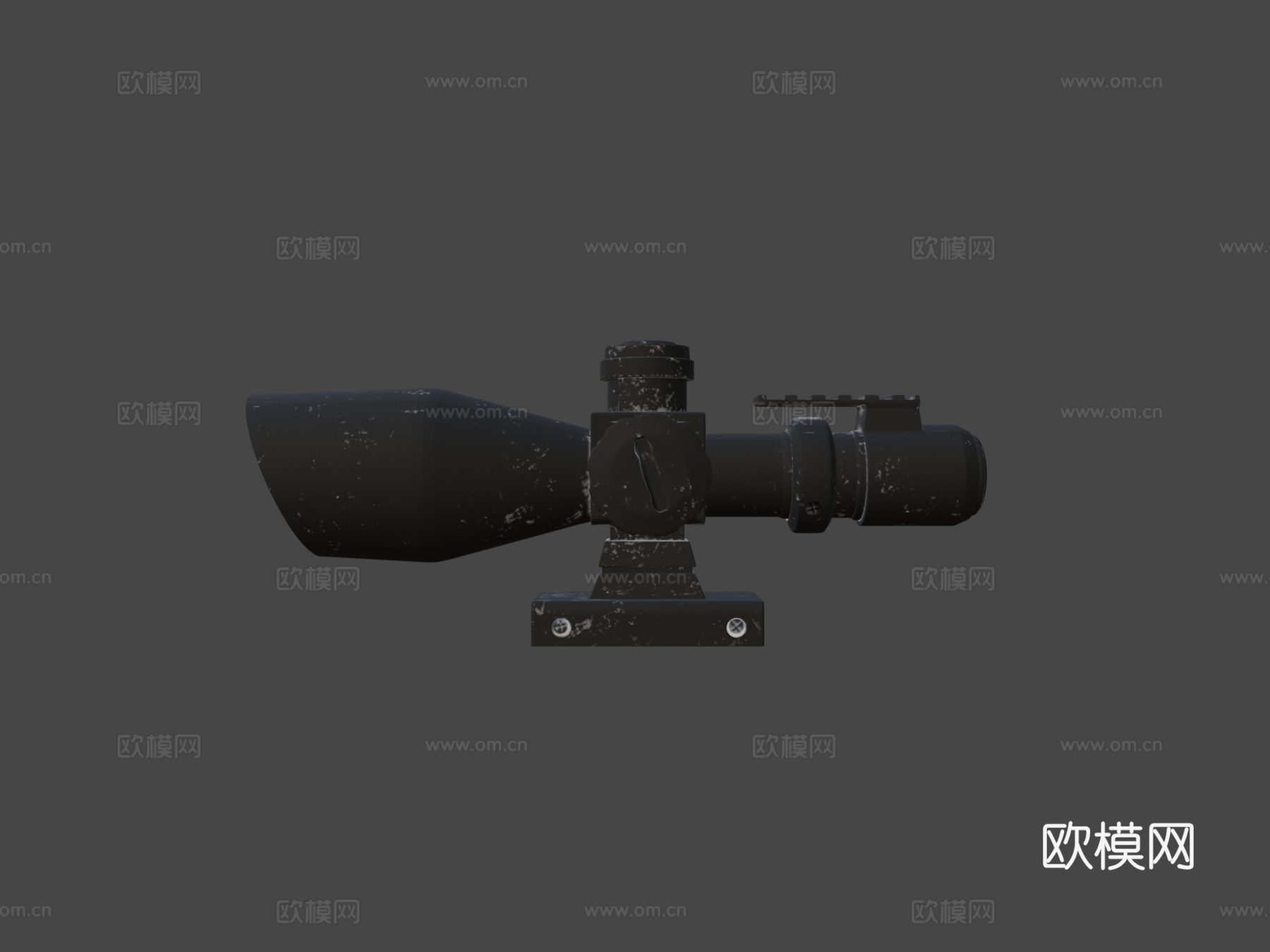 伸缩瞄准镜3d模型
