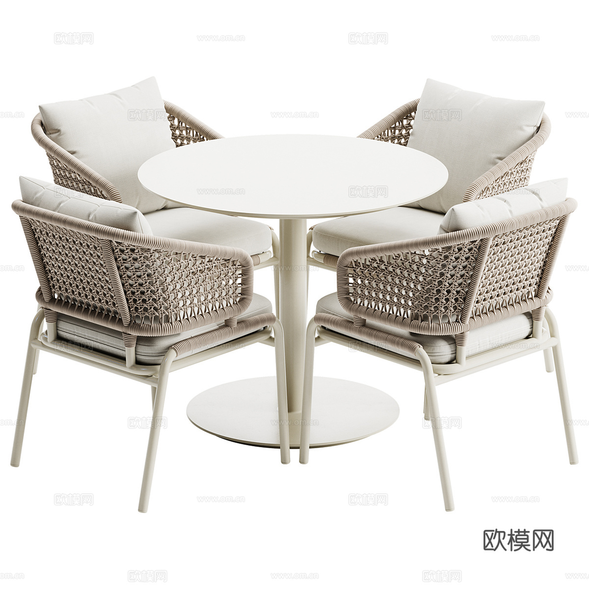 新中式休闲桌椅3d模型
